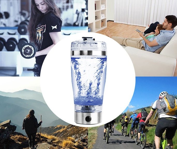 Electric Protein Shaker Bottle – USB Rechargeable Vortex Mixer Cup for Gym, Sports, Coffee, and Shakes (600ml)