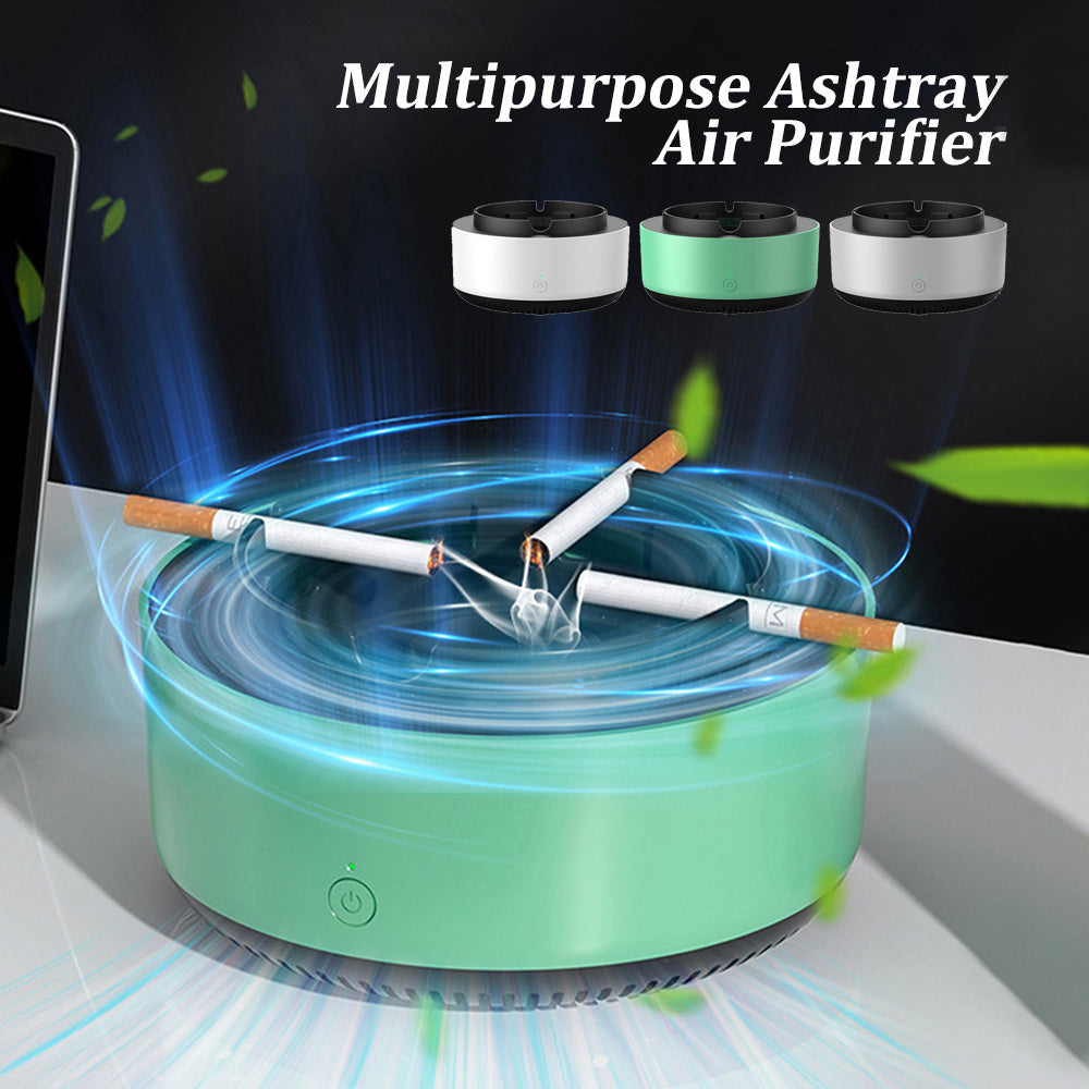 Automatic Smoke Removal Air Purifier Ashtray – Portable Anion Ashtray for Home, Office & Car